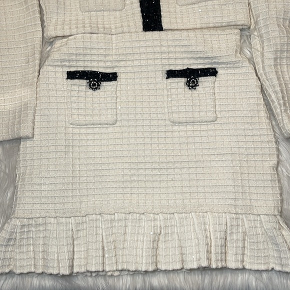 Self-Portrait Cream Textured Knit Set - Picture 3 of 6